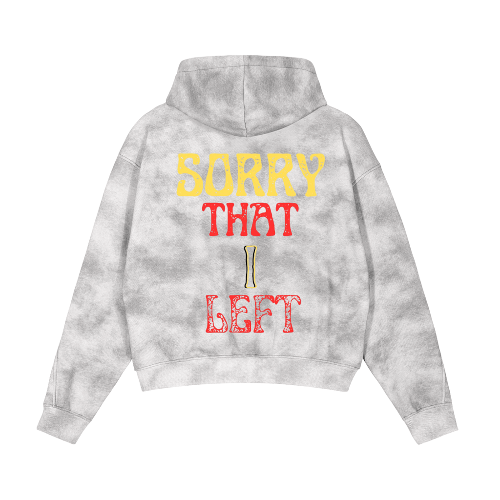 Dirty Washed Zip-Up Fleece Hoodie